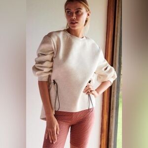 Varley Cinched Pullover Sweatshirt oatmeal beige sz Medium



H